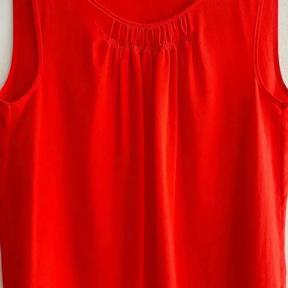 Talbots 100% Silk Orange Tank Top, Flowy Top, Business Casual, Size 2 - Picture 3 of 16